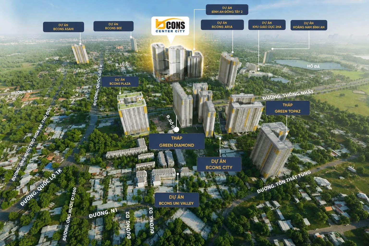 Hệ sinh thái Bcons quanh Bcons Aria